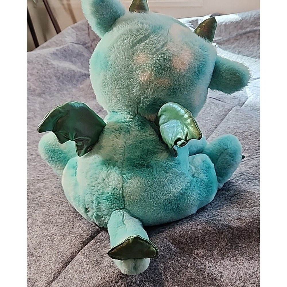 FAO SCHWARZ Dragon Lights Up & Growls Plush Toy Stuffed Animal Glows Blue 13" - Picture 4 of 8